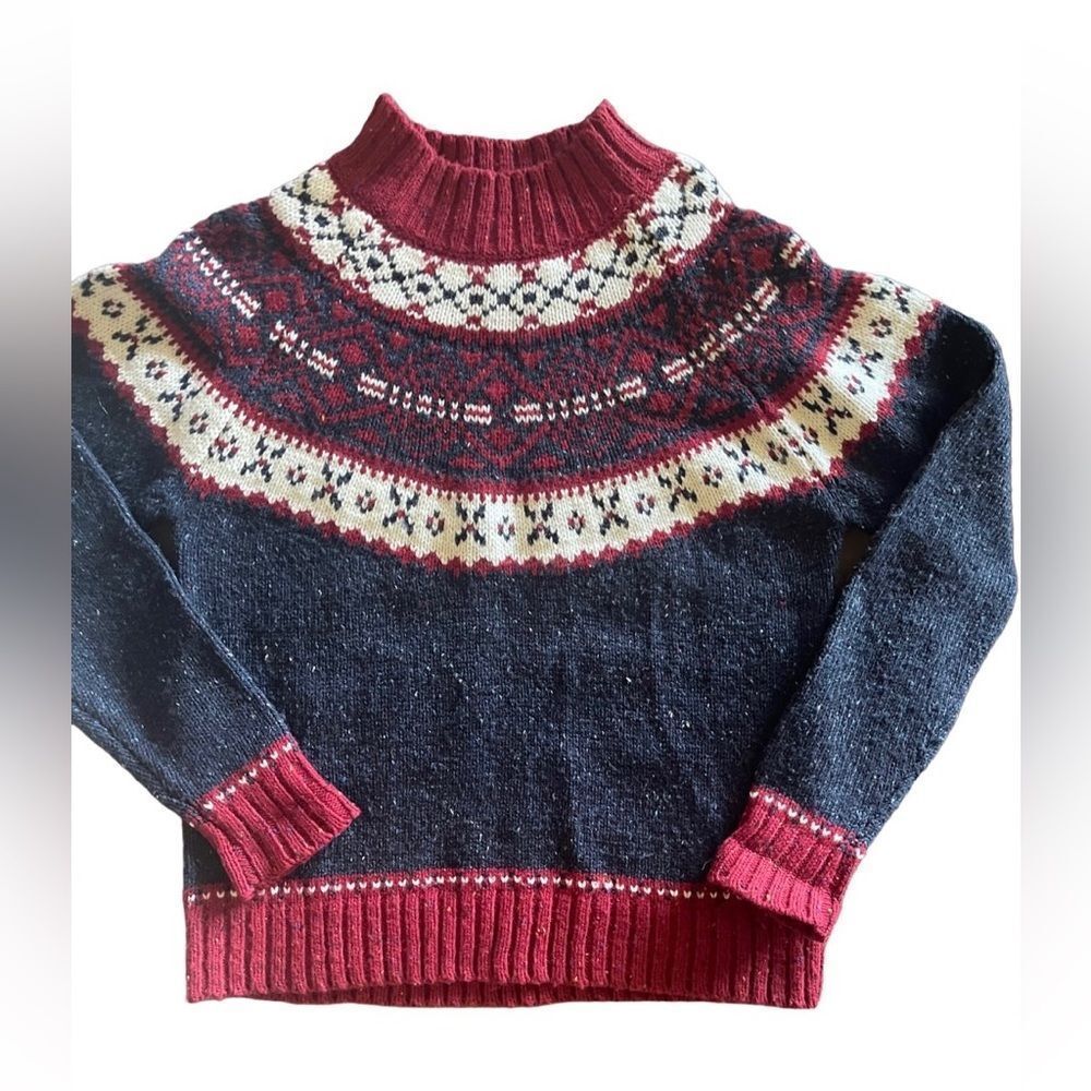 St. John's Bay Red and Navy Sweater